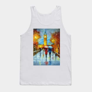 Romantic snowfall in London Tank Top